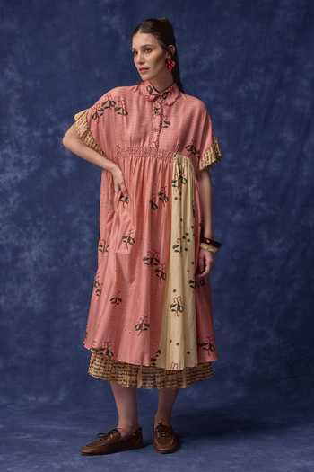 Verb By Pallavi Singhee Hand-Painted Print Dress 