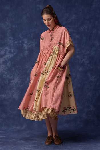 Verb By Pallavi Singhee Hand-Painted Print Dress 