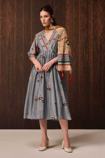Verb By Pallavi Singhee Floral Print Wrap Dress 