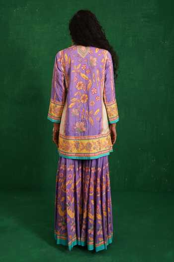 Swati Vijaivargie Purple & Ivory Butterfly Sharara Set 