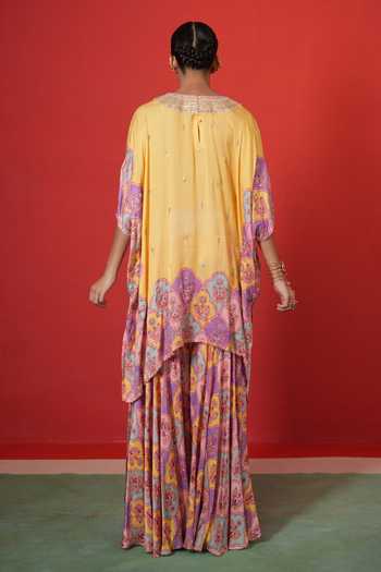 Swati Vijaivargie Butterfly Short Poncho & Sharara Set 