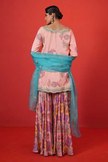Swati Vijaivargie Butterfly Short Kurta Sharara Set 