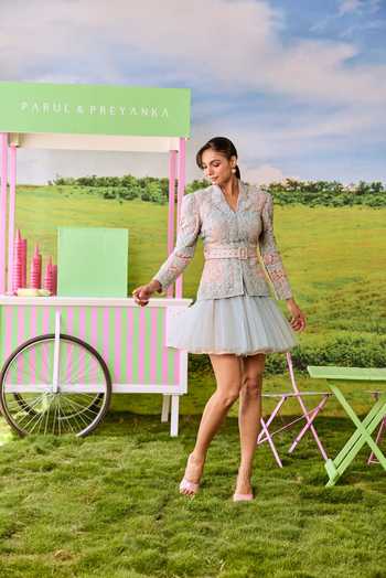 Shop Parul And Preyanka Multi Color Skirt Sets By Parul And Preyanka at Aza Fashions Shop_Parul And Preyanka_Multi Color Skirt Sets By Parul And Preyanka _at_Aza_Fashions