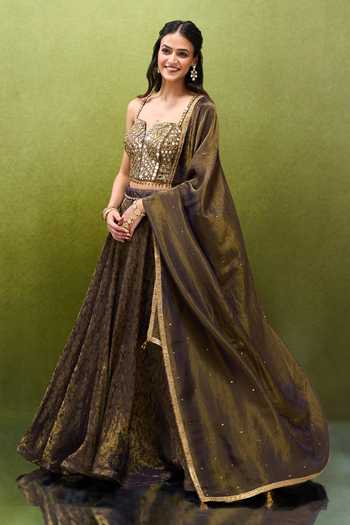 Samyukta Singhania Jacquard Woven Lehenga Set 