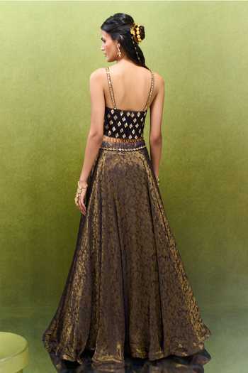 Samyukta Singhania Jacquard Woven Lehenga Set 