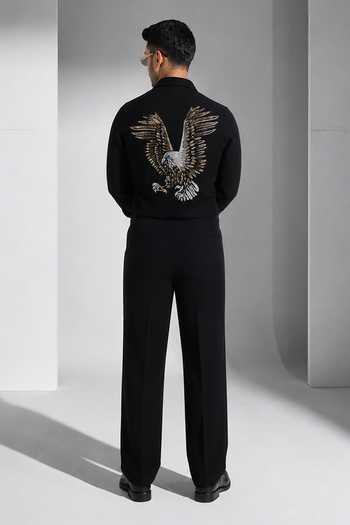 Buy Menoir Black Hawk Shirt Online at Aza Fashions Buy_Menoir_Black Hawk Shirt _Online_at_Aza_Fashions