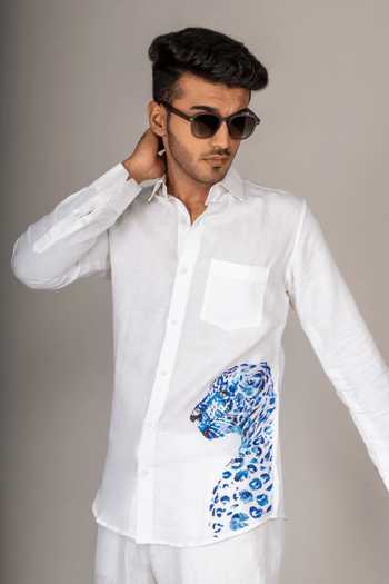 Menoir Cheetah Hand Painted Shirt 