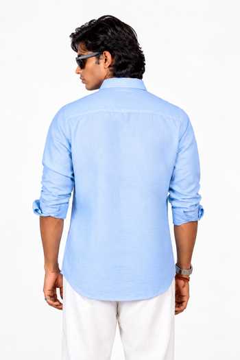 Menoir Patched Shades Of Blue Shirt 