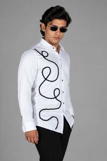 Menoir White Tangled Bead Embroidery Shirt Online at Aza Fashions Menoir_White Tangled Bead Embroidery Shirt _Online_at_Aza_Fashions
