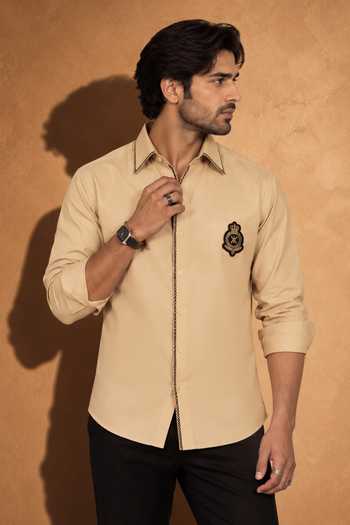 Menoir Crest Embroidered Shirt 