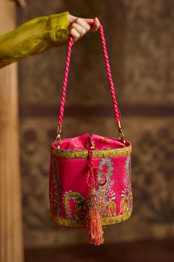 Kalista Vamika Paisley Embroidered Potli 