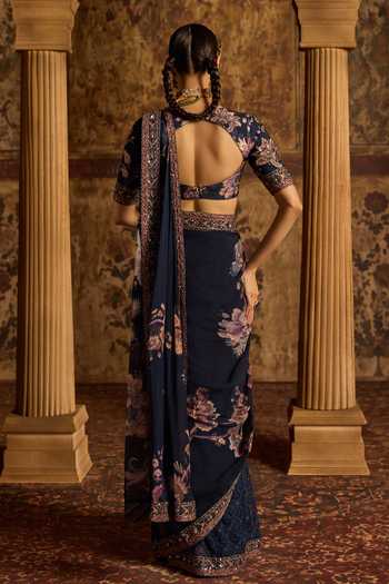Kalista Sayna Printed Saree & Blouse Set 