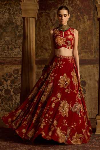 Kalista Adwika Floral Print Lehenga Set 