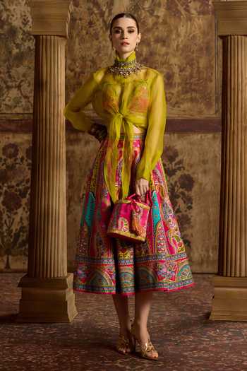 Kalista Vamika Printed Lehenga Set With Shirt 