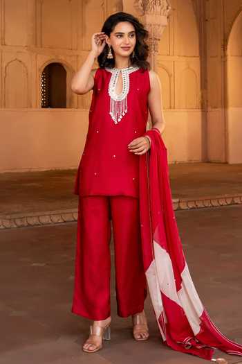 Bahaara By Divya Narula Mirror Work Kurta Set 