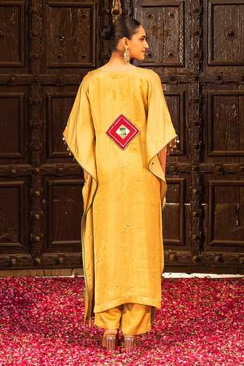 Bahaara By Divya Narula Embellished Kaftan & Pant Set 