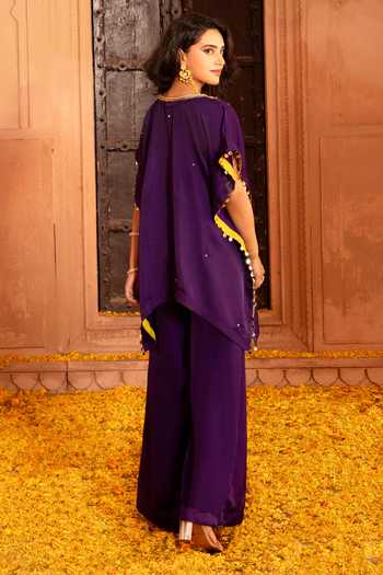 Bahaara By Divya Narula Embroidered Jacket Pant Set 