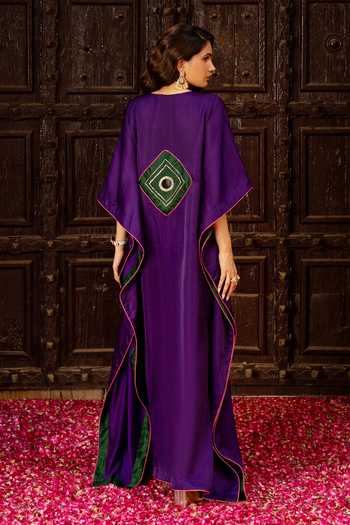 Bahaara By Divya Narula Placement Embellished Kaftan 
