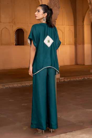 Bahaara By Divya Narula Embellished Kaftan & Pant Set 