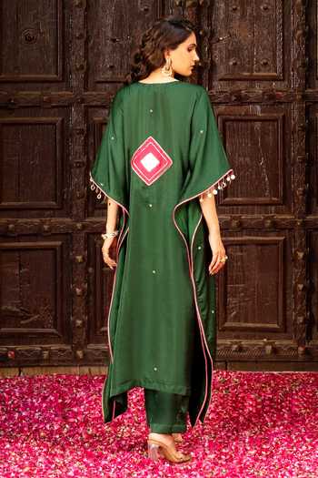 Bahaara By Divya Narula Embroidered Kaftan & Pant Set 