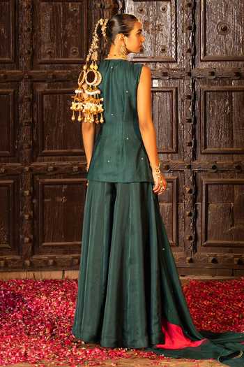 Bahaara By Divya Narula Embroidered Angarkha Kurta Set 
