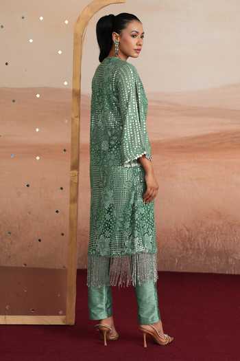 Mustard Moon By Neyha And Vrinda Diya Embellished Kurta & Pant Set