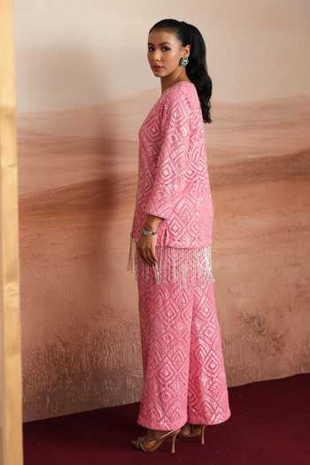 Mustard Moon By Neyha And Vrinda Sana Embellished Kurta & Pant Set