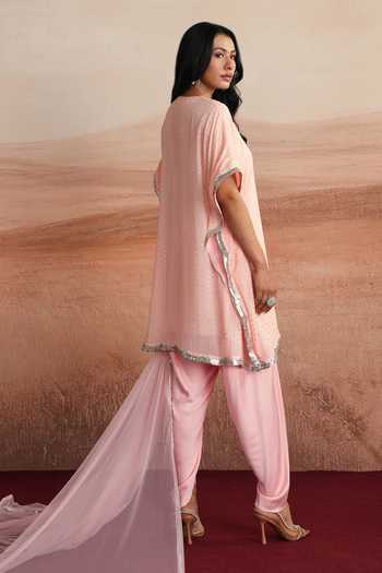 Mustard Moon By Neyha And Vrinda Kamilah Embellished Kurta Dhoti Pant Set
