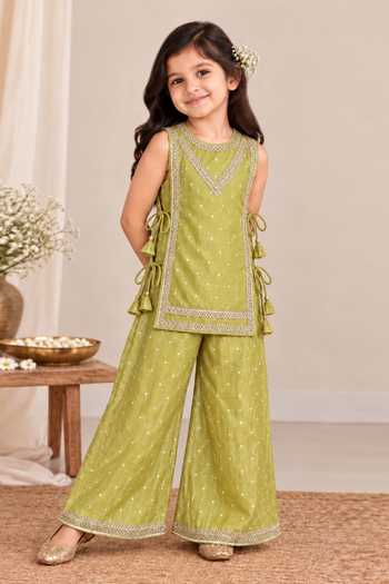 Pankhuri By Priyanka Embroidered Kurta & Palazzo Set 