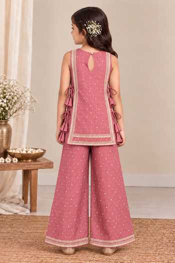 Pankhuri By Priyanka Embroidered Kurta & Palazzo Set 