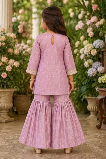 Pankhuri By Priyanka Embroidered Kurta & Gharara Set 