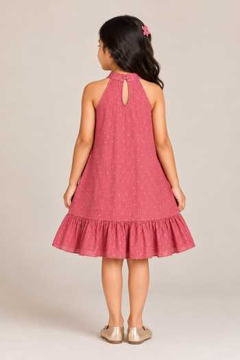 Pankhuri By Priyanka Zari Work Ruffle Hem Dress 