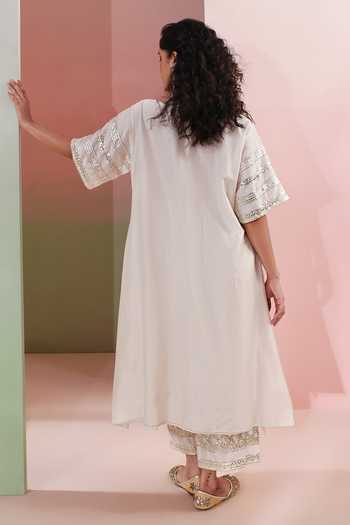 Priyanka Jain Aafreen Embroidered Kaftan & Palazzo Set 
