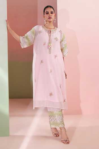 Priyanka Jain Gulabo Embroidered Kaftan & Palazzo Set 