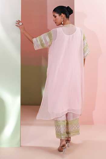 Priyanka Jain Gulabo Embroidered Kaftan & Palazzo Set 