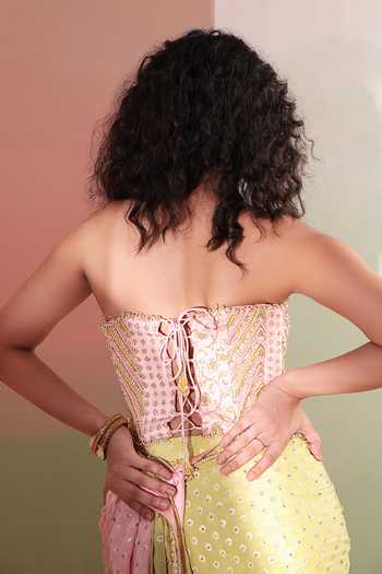 Priyanka Jain Embroidered Saree With Corset 