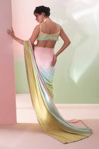 Priyanka Jain Rangrez Embroidered Saree & Blouse Set 