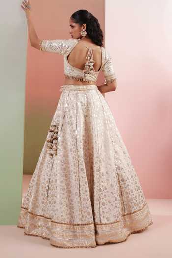 Priyanka Jain Sheesh Mahal Embroidered Lehenga Set 
