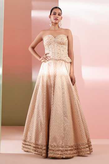 Buy Priyanka Jain Gold Viscose Embroidery, Sequins, Zari Sweetheart Neck Nooraya Lehenga Set Online at Aza Fashions Buy_Priyanka Jain_Gold Viscose Embroidery, Sequins, Zari Sweetheart Neck Nooraya Lehenga Set _Online_at_Aza_Fashions