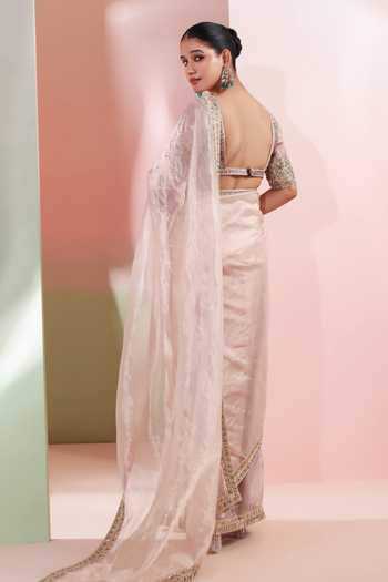 Priyanka Jain Zoya Border Embroidered Saree With Blouse 