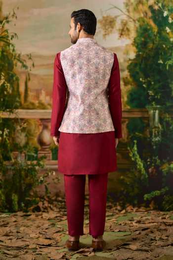 Arihant Rai Sinha Printed Nehru Jacket & Kurta Set