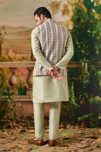 Arihant Rai Sinha Embroidered Nehru Jacket & Kurta Set