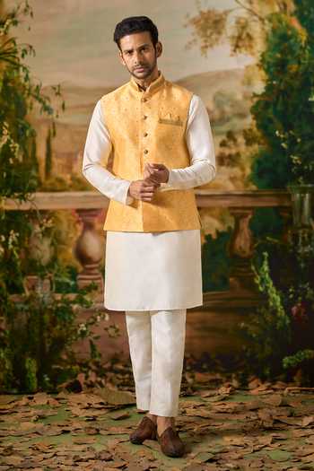 Arihant Rai Sinha Woven Nehru Jacket & Kurta Set