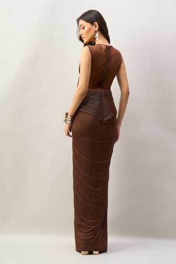 Amit Aggarwal Cutdana Embroidered Gown