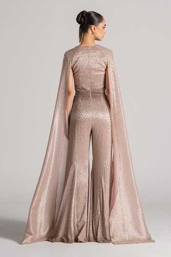 Namrata Joshipura Cape-Sleeve Embellished Jumpsuit 