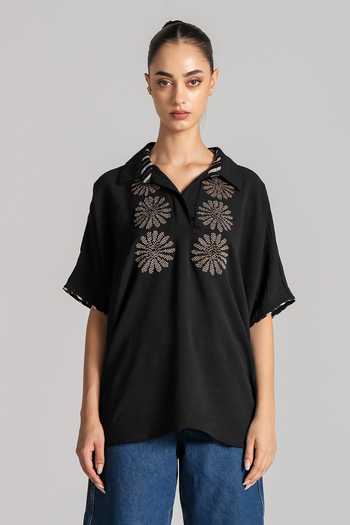 Namrata Joshipura Daisy Textured Crepe Top 
