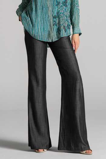 Namrata Joshipura_Blue Crepe Collared Neck Bandhani Pattern Shirt _Online_at_Aza_Fashions