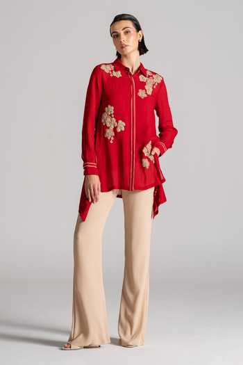 Namrata Joshipura Moon Petal Embroidered Asymmetric Tunic