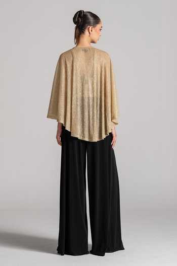 Namrata Joshipura Crystal Wave Shimmer Pleated Jumpsuit With Cape 