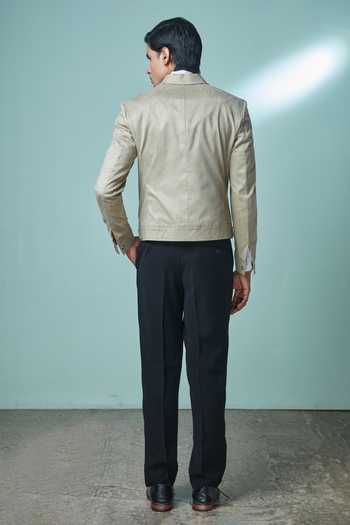 Sven Suits Beige Bomber Jacket & Pant Set
